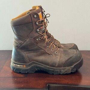 Carhartt Rugged Flex Boots Men's Size 10 Brown Waterproof Insulated CMR8939